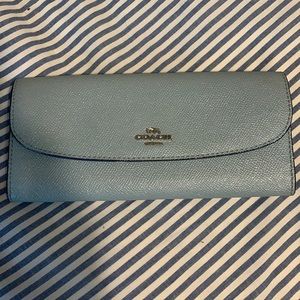 Coach wallet. Baby blue w a shimmer.